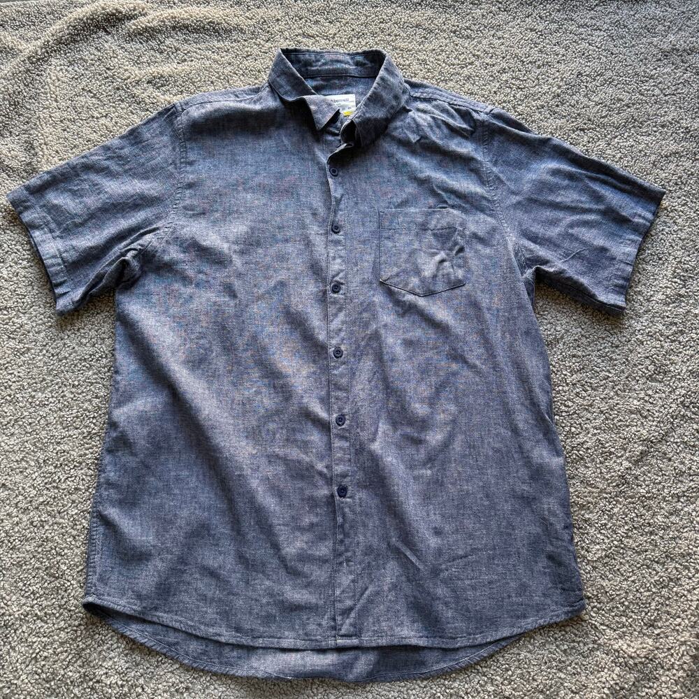 Hedley & Bennett Men’s Chambray Work SS Short Sleeve Shirt  Size XL
